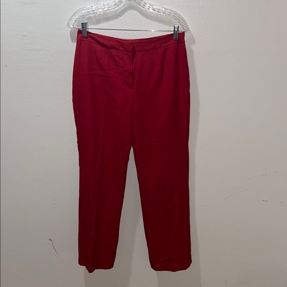 Kasper Pants - Kasper Women's Red Straight Leg Pants
